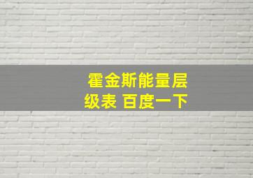 霍金斯能量层级表 百度一下